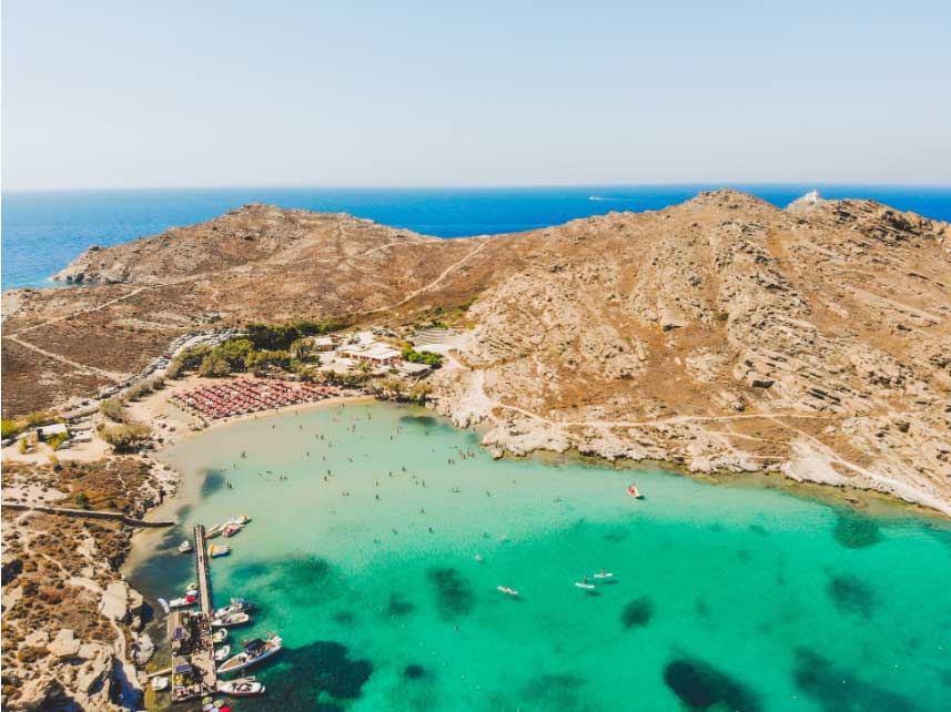 Amazing beach in Paros, part of aegean vibes cruises tour