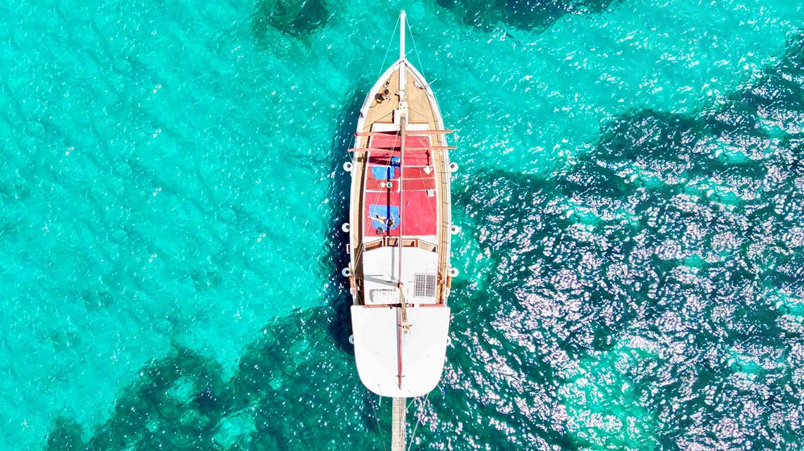 The Galatea boat in Paros